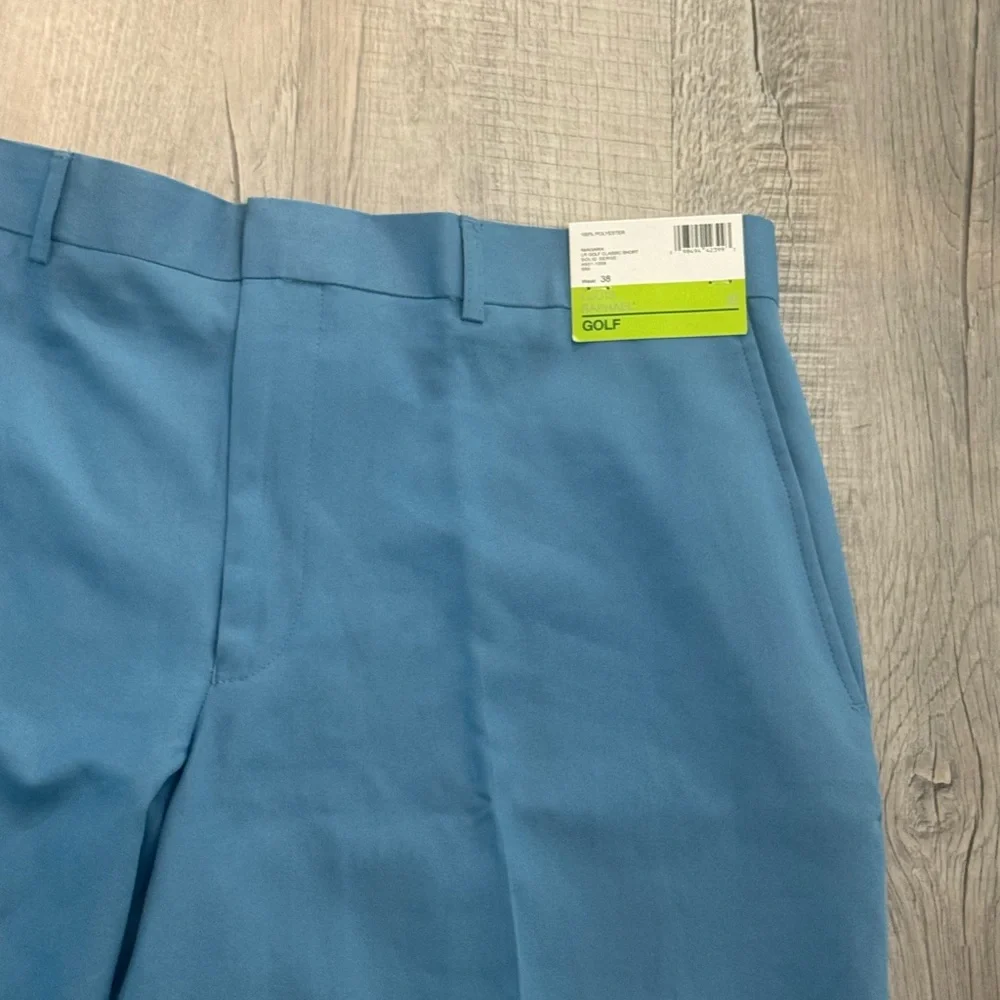 Louis Raphael Blue Flat Front Chino Shorts